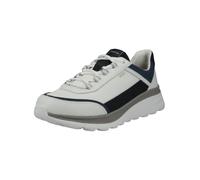 Sneaker GEOX "Geox Sneaker Lederimitat/Textil", Herren, Gr. 44, weiß (weiß, navy), Lederimitat, Textil, Schuhe Sneaker (32855544-44) weiß, navy