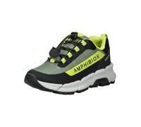 Sneaker GEOX "Geox Sneaker Lederimitat/Textil", Mädchen, Gr. 28, grün (olive), Lederimitat, Textil, Schuhe Sneaker (97689849-28) olive