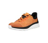 Sneaker GEOX "Geox Sneaker Textil", Herren, Gr. 44, schwarz, orange, Textil, Schuhe Sneaker (77038505-44) schwarz, orange