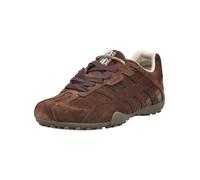 Sneaker GEOX "Geox Sneaker Veloursleder", Damen, Gr. 39, braun (dunkelbraun), Veloursleder, Schuhe Sneaker (55705416-39) dunkelbraun