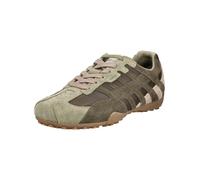 Sneaker GEOX "Geox Sneaker Veloursleder", Herren, Gr. 42, grün, Veloursleder, Schuhe Sneaker (23377567-42) grün