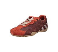 Sneaker GEOX "Geox Sneaker Veloursleder", Herren, Gr. 46, rot, Veloursleder, Schuhe Sneaker (87104456-46) rot