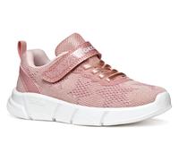 Sneaker GEOX "J ARIL GIRL", Mädchen, Gr. 39, rosa, Synthetik, Textil, Glitzer, Schuhe Sneaker, Knitwear Sneaker, Klettschuh mit glitzerndem Klettriegel, Topseller (35372110-39)