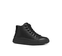 Sneaker GEOX "J LAQUINNY GIRL B AB", Mädchen, Gr. 31, wärmend, schwarz, Synthetik, Schuhe Sneaker, Cupsole Sneaker, Winterboots, Schnürboots mit TEX (50788128-31) schwarz