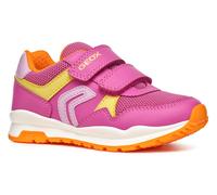 Sneaker GEOX "J PAVEL GIRL", Mädchen, Gr. 25, pink (pink, orange), Synthetik, Textil, Schuhe Sneaker, Freizeitschuh, Klettschuh in bunter Farbkombination (35044715-25) pink, orange