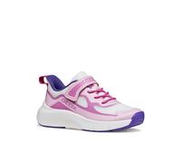 Sneaker GEOX "J PRO-RAN GIRL", Damen, Gr. 33, pink, weiß, Synthetik, Textil, Mesh, kontrastfarbene Details, Schuhe Sneaker, Slipper mit Klettverschluss, Größenschablone zum Download (21041843-33) pink