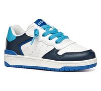 Geox J WASHIBA Boy B Sneaker, White/Azure, 38 EU
