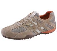 Sneaker GEOX "Snake", Herren, Gr. 47, beige, Textil, Veloursleder, Schuhe Sneaker, Freizeitschuh, Schnürschuh mit Geox Spezial Membran (45961738-47) beige