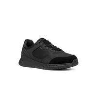 Sneaker GEOX "U BRANTHON", Herren, Gr. 46, schwarz, Leder, Lederimitat, Textil, Schuhe Sneaker, Freizeitschuh, Halbschuh, Schnürschuh mit Geox-Spezial Membrane (85711242-46) schwarz