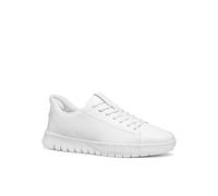 Sneaker GEOX "U FLEXTRIDE PLUS", Herren, Gr. 39, weiß, Leder, Synthetik, Textil, unifarben, Schuhe Sneaker, Schlupfschuh mit Textilfutter, Größenschablone zum Download (69127743-39)