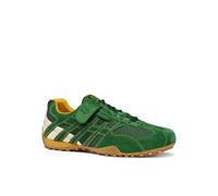 Sneaker GEOX "U SNAKE ORIGINAL", Herren, Gr. 48, grün, Lederimitat, Textil, Veloursleder, Schuhe Sneaker, Halbschuh, Freizeitschuh, Schnürer im Retro-Look (11271234-48)