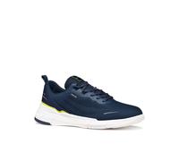 Sneaker GEOX "U VITTOUR", Herren, Gr. 43, navy, Lederimitat, Textil, Schuhe Sneaker, Halbschuh, Freizeitschuh, Schnürer mit Kontrastbesatz (37255900-43) navy