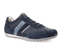 Sneaker GEOX "U WELLS C", Herren, Gr. 45, blau (navy), Synthetik, Textil, Veloursleder, Schuhe Sneaker, Casual Schuh, Schnürschuh mit Logoverzierung (12188509-45) navy