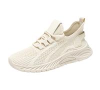 Sneaker Glitzer Damen Flache Damenschuhe Sneakers Mesh leicht für Damen Mesh zum Schnüren modisch atmungsaktiv Farbe lässig für Damen Sneakers Damen Weiß