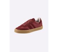 Sneaker HEINE, Damen, Gr. 36, rot (bordeaux), Glattleder, Leder, Veloursleder, Schuhe Sneaker (74442565-36) bordeaux