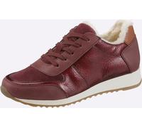 Sneaker HEINE, Damen, Gr. 38, bordeaux, Glattleder, Leder, Synthetik, Veloursleder, Schuhe Sneaker (97058135-38) bordeaux
