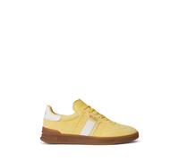 Polo Ralph Lauren Sneaker aus echtem Rindsleder Modell 'AERA' in Hellgelb, Größe 37