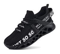 Sneaker Herren Leicht Flache Schuhe Atmungsaktive Stoffschuhe Elegante Frauen Schnürhalbschuhe Laufschuhe Sommer Schwarz 47EU