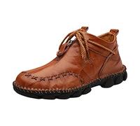 Sneaker Herren Schwarz Leder - Herren Schuhe Ledersohle Businessschuhe Lackleder Wasserdicht Barfußschuhe Ohne Schnürsenkel Walkingschuhe Weich Leicht Joggingschuhe Bequeme Trekking- & Wanderschuhe