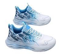 Sneaker Herren Turnschuhe Sportschuhe Laufschuhe Running Tennis Walkingschuhe Plateau Slip in Schuhe mit Luftkissen Freizeitschuhe Bequeme Laufschuhe Herren Fitnessstudio 39-47 (Blau, 46)