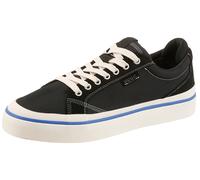 Sneaker HUGO BLUE "Blue-x_tenn", Herren, Gr. 44, schwarz, Textil, kontrastfarbene Details, Schuhe Sneaker, Schnürschuh, Halbschuh, Freizeitsneaker im angesagten Skaterlook (35986104-44) schwarz