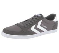 Sneaker HUMMEL "Slimmer Stadil Canvas Low", Gr. 48, grau, Textil, Veloursleder, Schuhe Skaterschuh Sneaker low Retrosneaker (549466-48) grau