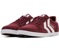 Sneaker HUMMEL "SLIMMER STADIL LOW", Damen, Gr. 45, rot (cabernet), Leder, Textil, Schuhe Sneaker (33093607-45) cabernet