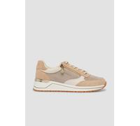 s.Oliver Damen Sneaker flach mit Reißverschluss Sportlich, Beige (Beige Comb), 38 EU