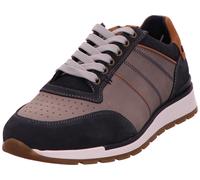 BULLBOXER Herren Low Sneaker Grau Leder Textil Handcrafted, Größe:42, Farbauswahl:weiß 3
