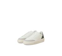 Sneaker JACK & JONES "JFWASPIRE COURT", Herren, Gr. 44, weiß, Lederimitat, Schuhe Sneaker, Schnürschuh, Halbschuh, Freizeitschuh in klassischer Optik (73558455-44) weiß