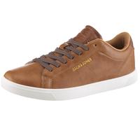 Sneaker JACK & JONES "JFWBOSLEY", Herren, Gr. 41, cognac, Lederimitat, Schuhe Sneaker, mit heller Laufsohle (58283954-41) cognac