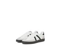 Sneaker JACK & JONES "JFWMAMBO", Herren, Gr. 44, weiß kombiniert, Lederimitat, kontrastfarbene Details, Schuhe Sneaker, Freizeitsneaker, Halbschuh, Schnürschuh mit heller Laufsohle (82043750-44) weiß