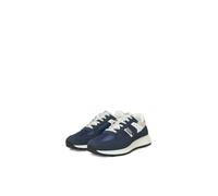 Sneaker JACK & JONES "JFWOSWALD", Herren, Gr. 44, navy kombiniert, Lederimitat, Textil, Schuhe Sneaker, Schnürschuh, Halbschuh, Freizeitsneaker mit Kontrastbesätze (19612861-44) navy kombiniert