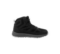 Sneaker JACK WOLFSKIN "WOODLAND 2 TEXAPORE MID K", Mädchen, Gr. UK 2,5 - EU 35, Normalschaft, grau (phantom), Obermaterial 1: Synthetik. Obermaterial 2: Textilmaterial. Futter: Polyester, Schuhe Sneak