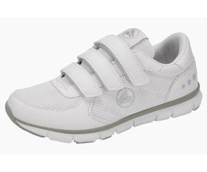 Sneaker JAKO "J-BLNOMICV", Herren, Gr. 42, weiß, vaporgrau, Synthetik, Textil, Schuhe Sneaker, Klettverschluss,Comfort-Fit (54138960-42) weiß, vaporgrau