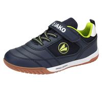 Sneaker JAKO "J-SH Winger EV", Mädchen, Gr. 29, dk navy, lime, Synthetik, Schuhe Sneaker, Hallenschuh, für Kinder, Non-Marking, Klettverschluss (48578100-29) dk navy, lime