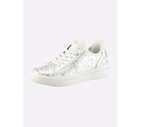 Sneaker JANA, Damen, Gr. 42, weiß, gemustert, Lederimitat, Textil, Schuhe Sneaker (15914910-42) weiß, gemustert