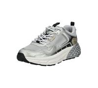 Sneaker JEEP "Jeep Sneaker Lederimitat/Textil", Damen, Gr. 40, silber, Lederimitat, Textil, Schuhe Sneaker (25075956-40) silber