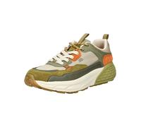 Sneaker JEEP "Jeep Sneaker Lederimitat/Textil", Herren, Gr. 41, grün (khaki), Lederimitat, Textil, Schuhe Sneaker (48435812-41) khaki