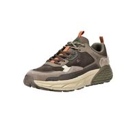 Sneaker JEEP "Jeep Sneaker Lederimitat/Textil", Herren, Gr. 44, braun (dunkelbraun), Lederimitat, Textil, Schuhe Sneaker (29267306-44) dunkelbraun