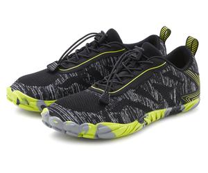 Sneaker JOHN DEVIN "Freizeitschuh, Halbschuh, Turnschuh", Damen, Gr. 40, schwarz (schwarz, gelb), Obermaterial: 90% Textilmaterial, 10% Lederimitat. Decksohle: 100% Textilmaterial. Futter: 100% Textil