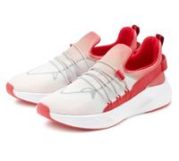 Sneaker JOHN DEVIN "Freizeitschuhe", Damen, Gr. 45, rot (weiß, rot), Obermaterial: 100% Textilmaterial. Decksohle: 100% Textilmaterial. Futter: 100% Textilmaterial. Laufsohle: 100% Synthetik, mehrfarb