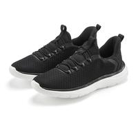 Sneaker JOHN DEVIN "Halbschuhe, Freizeitschuhe, Turnschuh, Slip-On-Sneaker", Herren, Gr. 47, schwarz, Obermaterial: 80% Textilmaterial, 20% Lederimitat. Decksohle: 100% Textilmaterial. Futter: 100% Te