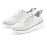 Sneaker JOHN DEVIN "Schnürschuh, Halbschuh, Freizeitschuh, Schnürhalbschuh, Turnschuh", Herren, Gr. 46, weiß, Obermaterial: 80% Textilmaterial, 20% Lederimitat. Decksohle: 100% Textilmaterial. Futter: