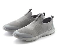 Sneaker JOHN DEVIN "Slipper, Freizeitschuh, Textilschuhe, Stoffschuhe, Turnschuh", Herren, Gr. 41, blau (blaugrau), Obermaterial: 80% Textilmaterial, 20% Lederimitat. Decksohle: 100% Textilmaterial. F