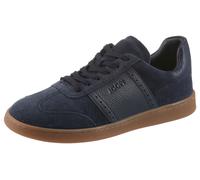 Sneaker JOOP "estate misto ike sneaker xt7", Herren, Gr. 41, dunkelblau, Glattleder, Veloursleder, Schuhe Sneaker, Freizeitschuh, Halbschuh, Schnürer mit Logo-Applikation (19006415-41) dunkelblau