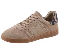 Sneaker JOOP "lizeta misto isa sneaker xt7", Damen, Gr. 39, taupe, braun, Rindsleder, Schuhe Sneaker, Freizeitschuh, Halbschuh, Schnürer mit Fersen-Applikation (11828922-39) taupe, braun