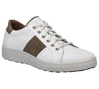 Josef Seibel Herren Low-Top Sneaker Maddox 04,Weite G (Normal),Wechselfußbett,schnürschuhe,Business,Freizeit,Weiss-Taupe,45 EU