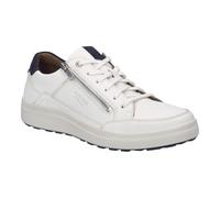 Josef Seibel Herren Sneaker Maddox 07 Leder Weiss/Dunkelblau Weite G EU 42