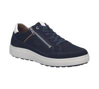 Sneaker JOSEF SEIBEL "Maddox 07", Herren, Gr. 47, dunkelblau, Veloursleder, kontrastfarbene Details, Schuhe Sneaker, Komfortschuh, Schnürschuh, Freizeitschuh mit Reißverschluss, G-Weite (36396566-47) 